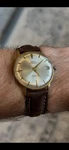 Texin Automatic 25 Jewels Incabloc Date Watch Gold Tone Silver Dial Puw 1461. Fixed Price $60.00.