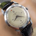 Vintage Elgin Shockmaster Men's Manual Wind Watch Two-tone Dial 1950S. Fixed Price $297.00.