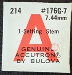 Nos Genuine Bulova Accutron 214 Watch Part #176G-7 Setting Stem 7.44 Mm. Fixed Price $18.99.