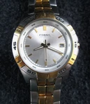 Fossil Blue AM-3998 All S.s. Quartz Analog Men's Watch / Needs Battery. Fixed Price $30.00.