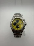 Running Mens Chateau Chronograph Watch Yellow Dial Tachymeter Stainless Steel. Fixed Price $84.99.