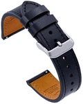 Italian Buttero Leather Watch Band - Black 18MM, 20MM Or 22MM. Fixed Price $39.95.