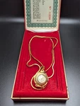 Swiss Made Alpha Mechanical Wind Up Necklace Pendant Watch Box / Papers. Fixed Price $28.99.