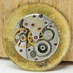 Vintage Longines 19.4 17 Jewel Wrist Watch Movement With Gold Tone Dial & Hands. Fixed Price $79.00.