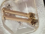 (2) Gold Plated Silver Must Vendome Cartier "complete Mobile Bar" Small Blister. Fixed Price $245.00.