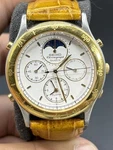 Seiko Chronograph Alarm Men 7T36-6A39 38MM Silver Gold Two Tone New Battery. Fixed Price $299.99.