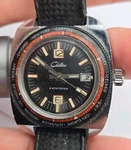 Vintage Mens Chateau Dive Watch World Timer For Repairs 5 Atm. Fixed Price $120.00.