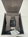 Bulova Quartz Black Dial Strong Stainless Steel Band Men's Watch 96C150. Fixed Price $175.00.
