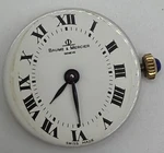 Baume & Mercier 17 Jewel Bm 775 Movement Oval White Dial Runs Fast. Fixed Price $40.00.