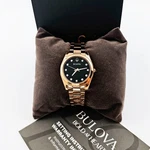 Bulova Surveyor 97P156 Grey-rose Gold Diamond Dial Quartz Women's 31MM Watch New. Fixed Price $99.94.