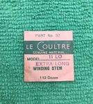Jaeger Lecoultre Winding Stem Extra Long Cal. 11 Part 32, Nos. Fixed Price $24.99.