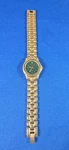 Vtg Jules Jurgensen 7293 Ladies Gold Tone Watch Green Dial Works Needs Battery. Fixed Price $68.95.