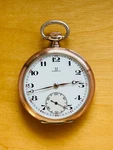 2T842 Antique Omega Silver Pocket Watch, Cal. 19LB. Fixed Price $760.15.