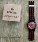 Bewell W109D Men Wooden Watch Red Sandalwood Date Quartz New W/ Box. Fixed Price $39.99.