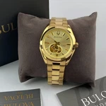 New Bulova Surveyor 97A182 Gold Dial Stainless Steel Men's Automatic Watch 39 Mm. Fixed Price $238.00.