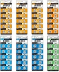 80 Assorted Super Alkaline Button Batteries Coin Cell Set Watch Calculator -batt. Fixed Price $18.78.