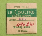 Jaeger Lecoultre Vintage Watch 490BW 9OL Winding Stem Genuine Jlc Part 32. Fixed Price $24.99.