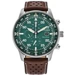 Citizen Eco-drive Sport Brycen Mens 44MM Chronograph Green Dial Watch CA0699-08X. Fixed Price $199.95.