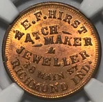 Richmond IN800C-3A R-6 Ngc MS-64 Rb E.f. Hirst Watch Maker & Jeweler Top Pop. Fixed Price $689.00.