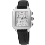 New Michele Deco Sport Quartz Chronograph Silver Women's Watch MWW06K000071. Fixed Price $370.00.