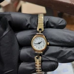 Working Vintage Helbros Ladies Watch, Quartz, Gold Tone 17MM Fit 6.5" New Battry. Fixed Price $28.32.