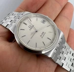 Vintage Omega Deville Quartz CAL.1332 Black Dial 34MM Men Swiss Watch. Fixed Price $500.00.