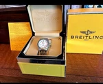 Breitling Chronomat B13050 Chronometer Date Gold Steel 38MM Mens Automatic Watch. Fixed Price $2200.00.