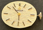 Vintage Omega Cal 1070 Ladies Watch Movement Running Ticks Gold Dial 17J Swiss. Fixed Price $49.95.