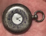 Antique Sterling Silver Half Hunter Pocket Watch Swiss Cylinder C. 1880S. Fixed Price $198.00.