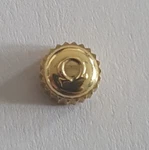 Omega Water Resistant Crown, Gold Plated, Part Number 42102. Fixed Price $39.88.