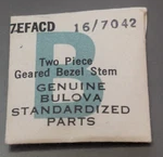 Nos New Genuine Bulova Cal. 7EFACD - Two Piece Geared Bezel Stem #16 / 7042. Fixed Price $49.99.