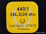 Vintage Universal Geneve Cal. 2-24 Set Lever Part #443/1. Fixed Price $24.95.