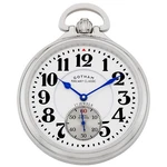 Gotham Men's Stainless Steel 17 Jewel Mechanical Open Face Pocket Watch. Fixed Price $179.95.