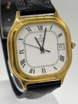 Concord Quartz Date White Roman Dial Men Vintage Square Watch Authentic A1294. Fixed Price $268.85.