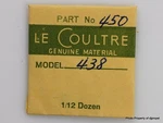 Jaeger Lecoultre Set Wheel CAL.438 Part #450. Fixed Price $29.95.
