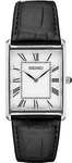 Seiko,men Square Black Leather Watch SWR049. Fixed Price $161.39.