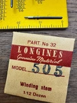 Vintage Genuine Longines Model #505 Winding Stem Nos. Fixed Price $19.95.