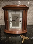 Seth Thomas Franz Hermle & Sohn 8 Day Westminster Chime Oval Mantle Clock. Fixed Price $234.99.