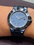 Bvlgari Magnesium Blue Watch Dg Smc Automatic Date Mens 41MM Swiss Made. Fixed Price $1599.00.