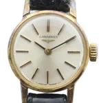 Longines 17469338 Watch Manual Wind Gold Leather Strap Timepiece Genuine. Fixed Price $164.47.