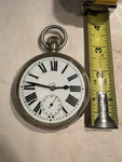 Antique Swiss Goliath Giant Pocket Watch. Fixed Price $122.50.