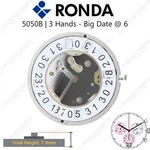 Genuine Ronda 5050B 5050.B Watch Movement Swiss Parts 3 Hands, Date 6. Fixed Price $58.95.