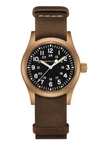 Hamilton Khaki Field Mechanical Black Dial Leather Round Men's Watch H69459530. Fixed Price $769.96.