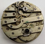 Vintage Jules Huguenin High Grade Pocket Watch Movement Runs For Repair 38.6MM. Fixed Price $15.00.