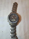 Citizen Eco Drive Black Dial Chrono Watch For Men, C605-00567 Ta 780032. Fixed Price $100.00.