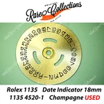 Used Indicator Champagne Rolex 1135 4520-1 18MM Datario Usato. Fixed Price $135.80.