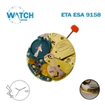 Eta- Esa 9158 Watch Movement Swiss Made, Silver Day-date Disks On 3.. Fixed Price $68.98.