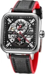 Men's Ultra Thin Vintage Skeleton Automatic Watch With Waterproof Leather Band. Fixed Price $164.99.
