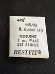 Bestfit Set Bridge For H. Becker Caliber 110 - New. Fixed Price $6.00.