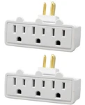3 Outlet Grounded Swivel Wall Tap Splitter With 180 Rotating Plug - 2 Pack. Fixed Price $9.99.